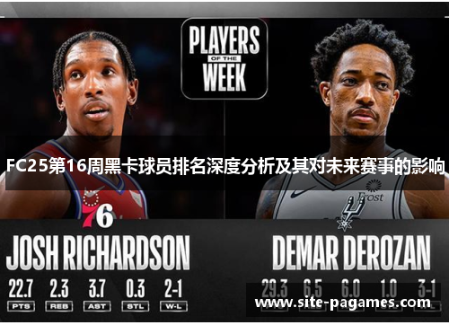 FC25第16周黑卡球员排名深度分析及其对未来赛事的影响