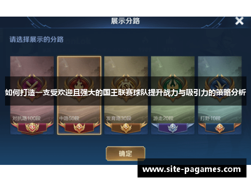 如何打造一支受欢迎且强大的国王联赛球队提升战力与吸引力的策略分析